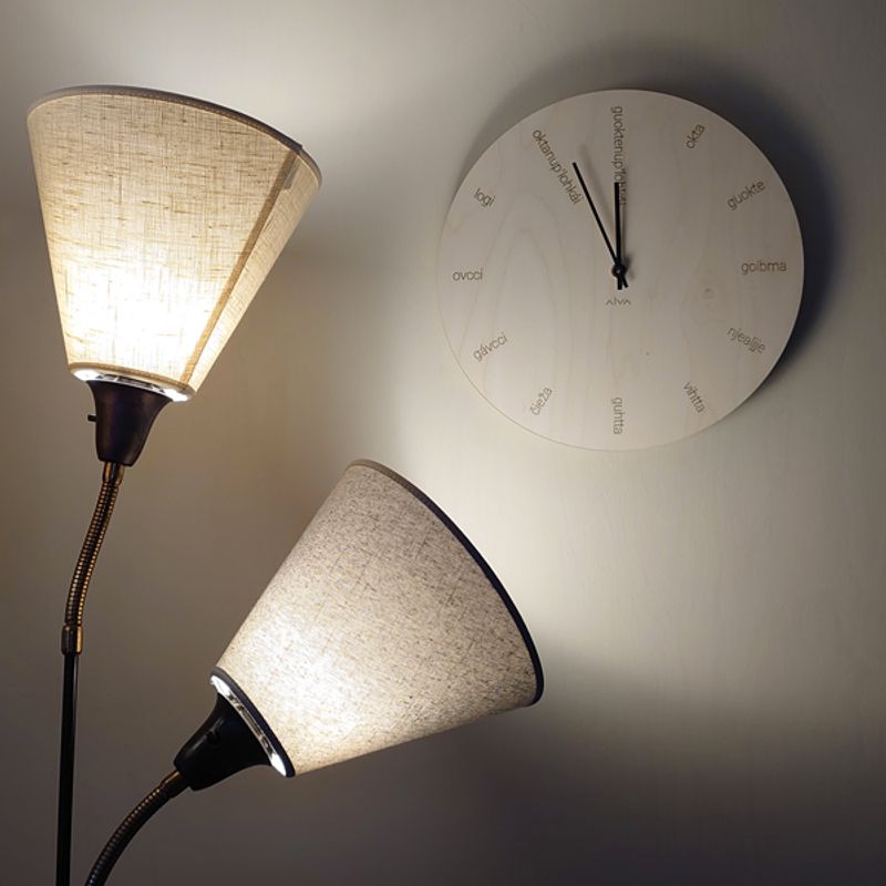 Veggklokke med samiske tallord