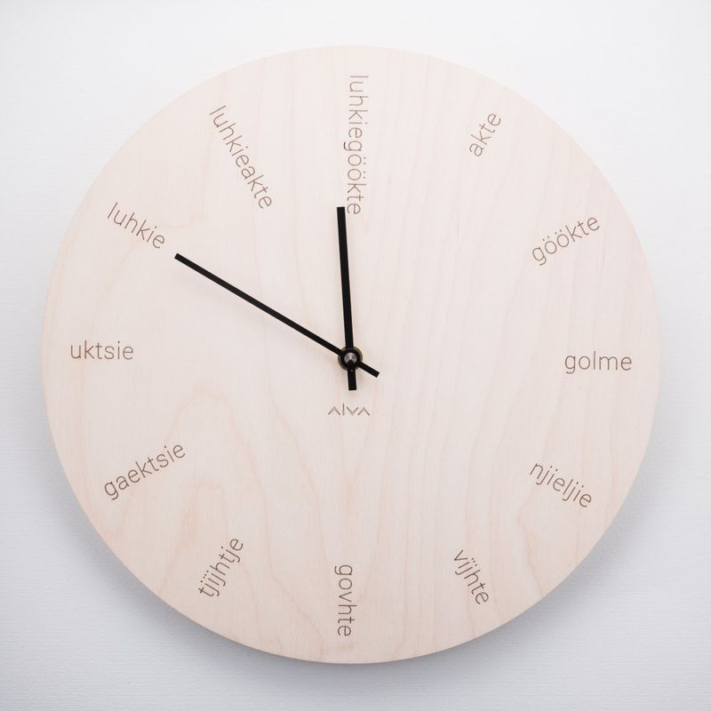 Veggklokke med samiske tallord